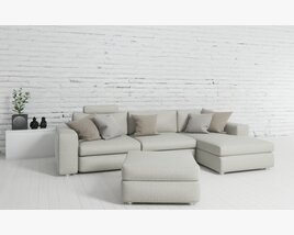 Modern Sectional Sofa for Living Room 3D-Modell