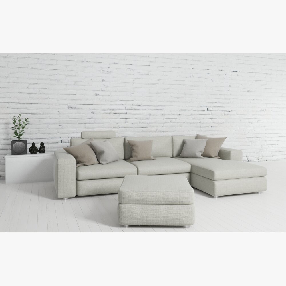 Modern Sectional Sofa for Living Room 3Dモデル