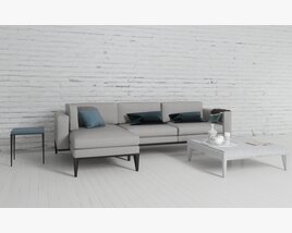 Modern Minimalist Living Room Set 3D модель