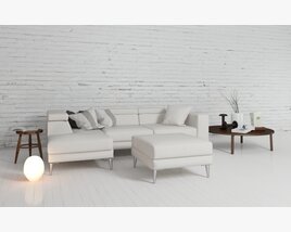 Modern Living Room Sofa Set 3D-Modell