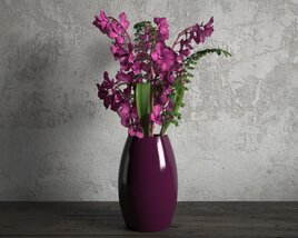 Purple Floral Arrangement 02 3D model