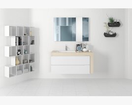 Modern Bathroom Vanity Setup 3Dモデル