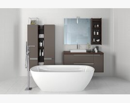 Modern Bathroom Interior Design Modello 3D