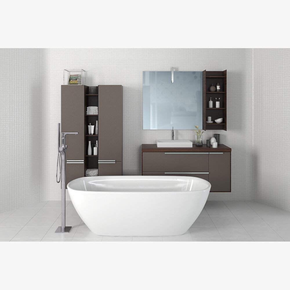 Modern Bathroom Interior Design 3D 모델 