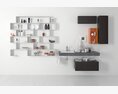 Modern Wall-Mounted Shelving and Storage System 3D 모델 