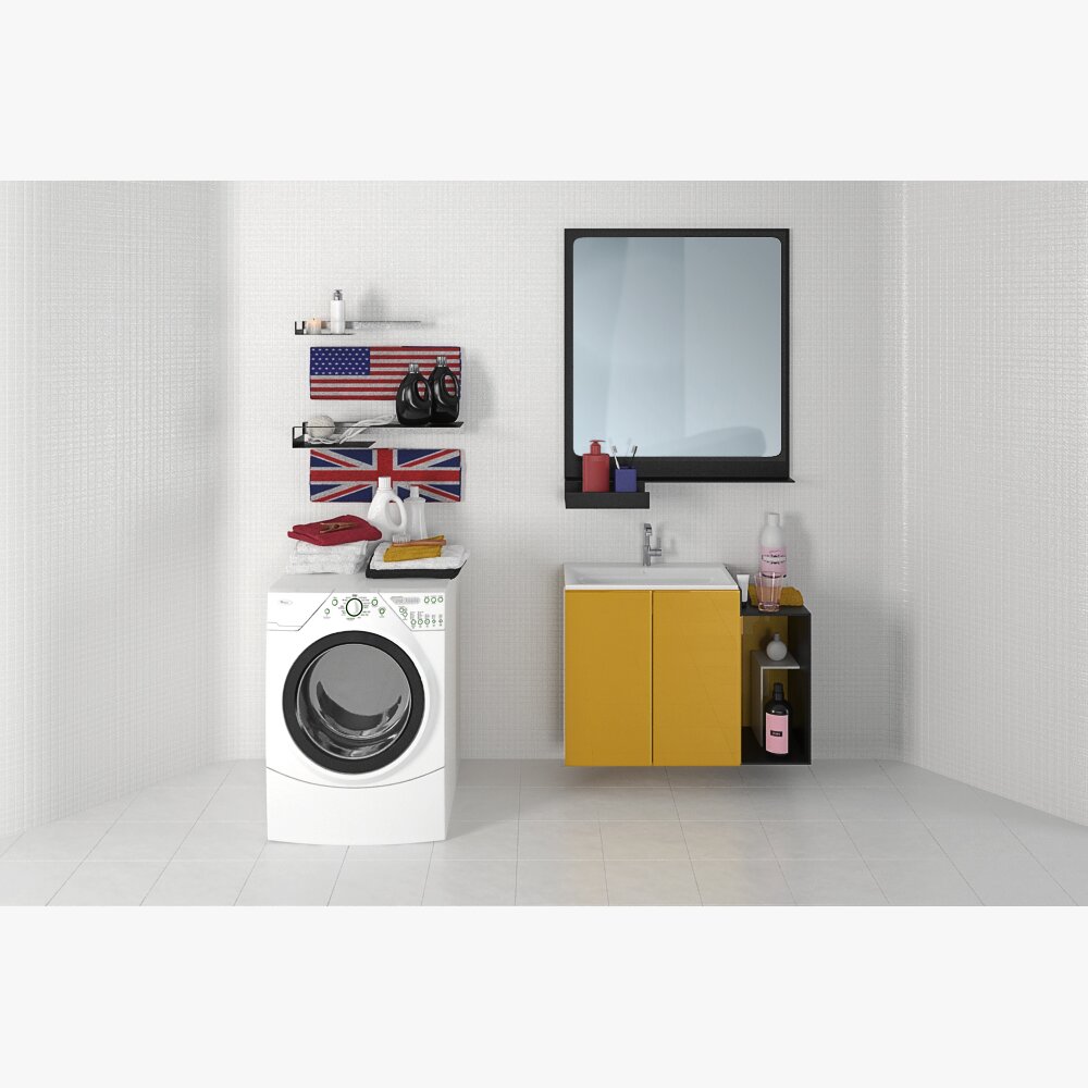 Modern Laundry Room Essentials 3Dモデル