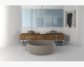 Modern Bathroom Vanity Set Modello 3D