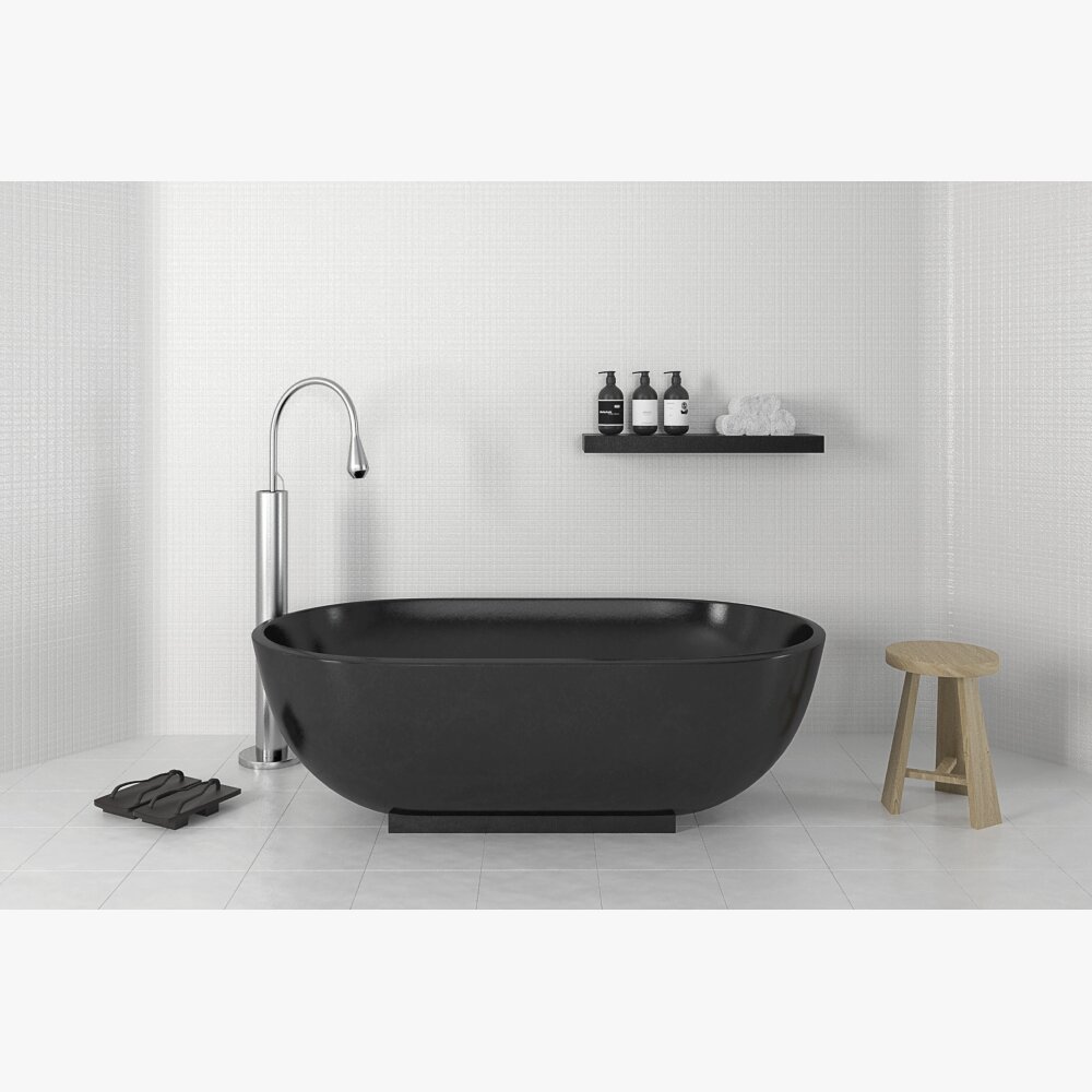Modern Freestanding Bathtub 03 3D 모델 