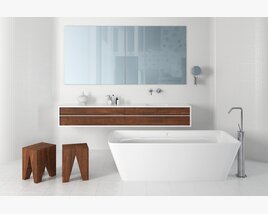 Modern Bathroom Interior 3Dモデル