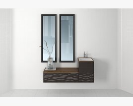 Modern Bathroom Vanity Set 03 Modelo 3d