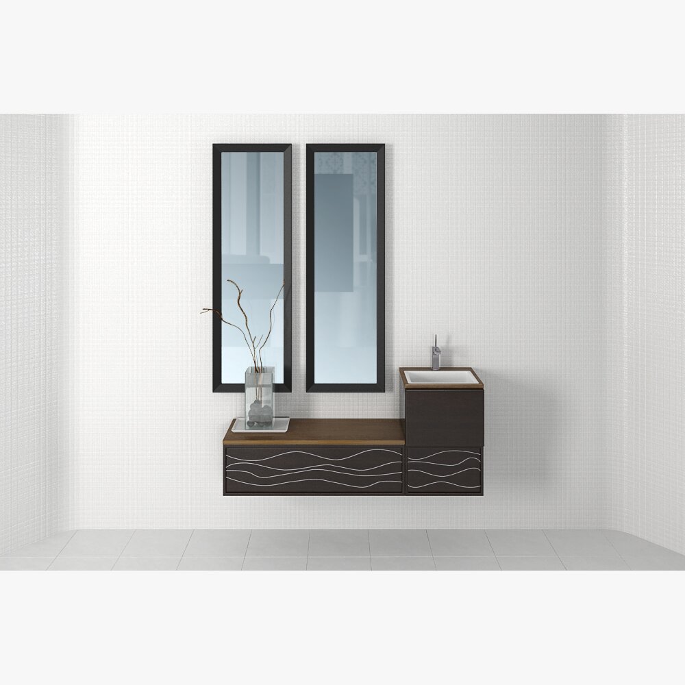 Modern Bathroom Vanity Set 03 3Dモデル