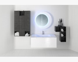Modern Bathroom Vanity Setup 02 Modello 3D