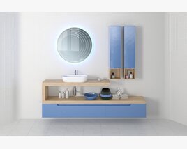 Modern Bathroom Vanity Set 05 3D 모델 