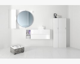 Modern Bathroom Interior 02 3D 모델 