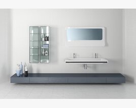 Modern Bathroom Vanity Set 06 3D-Modell