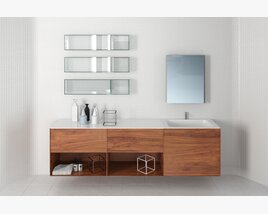 Modern Bathroom Vanity Set 07 Modello 3D