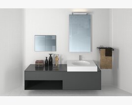 Modern Bathroom Vanity Set 08 3D 모델 
