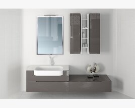 Modern Bathroom Vanity Set 09 Modelo 3d