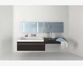Minimalist Bathroom Vanity Design Modello 3D