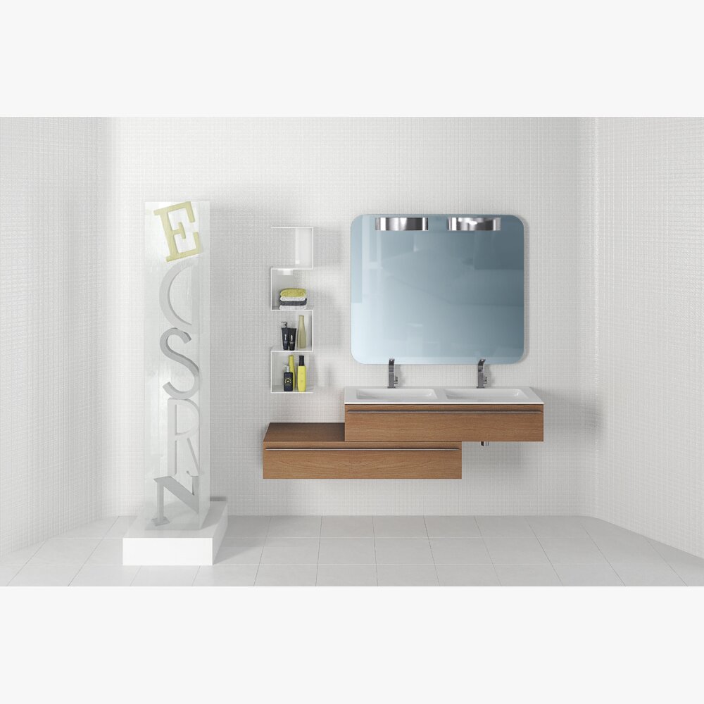 Modern Bathroom Vanity Design 3D-Modell