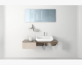 Minimalist Wall-Mounted Bathroom Sink 3D model