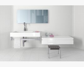 Modern Bathroom Vanity Set 10 3Dモデル
