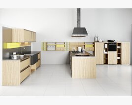 Modern Kitchen Interior Design 3D 모델 