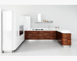 Modern Kitchen Interior 3Dモデル