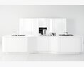 Modern White Kitchen Modèle 3d