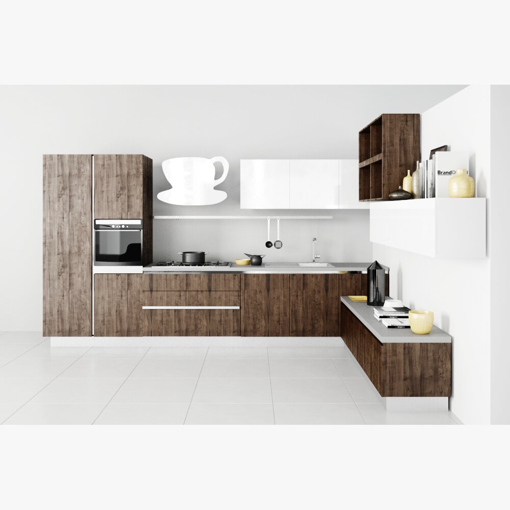 Modern Kitchen Design 3D-Modell