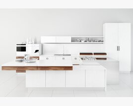 Modern Kitchen Interior 02 3Dモデル