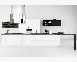 Modern Kitchen Interior 03 3D model