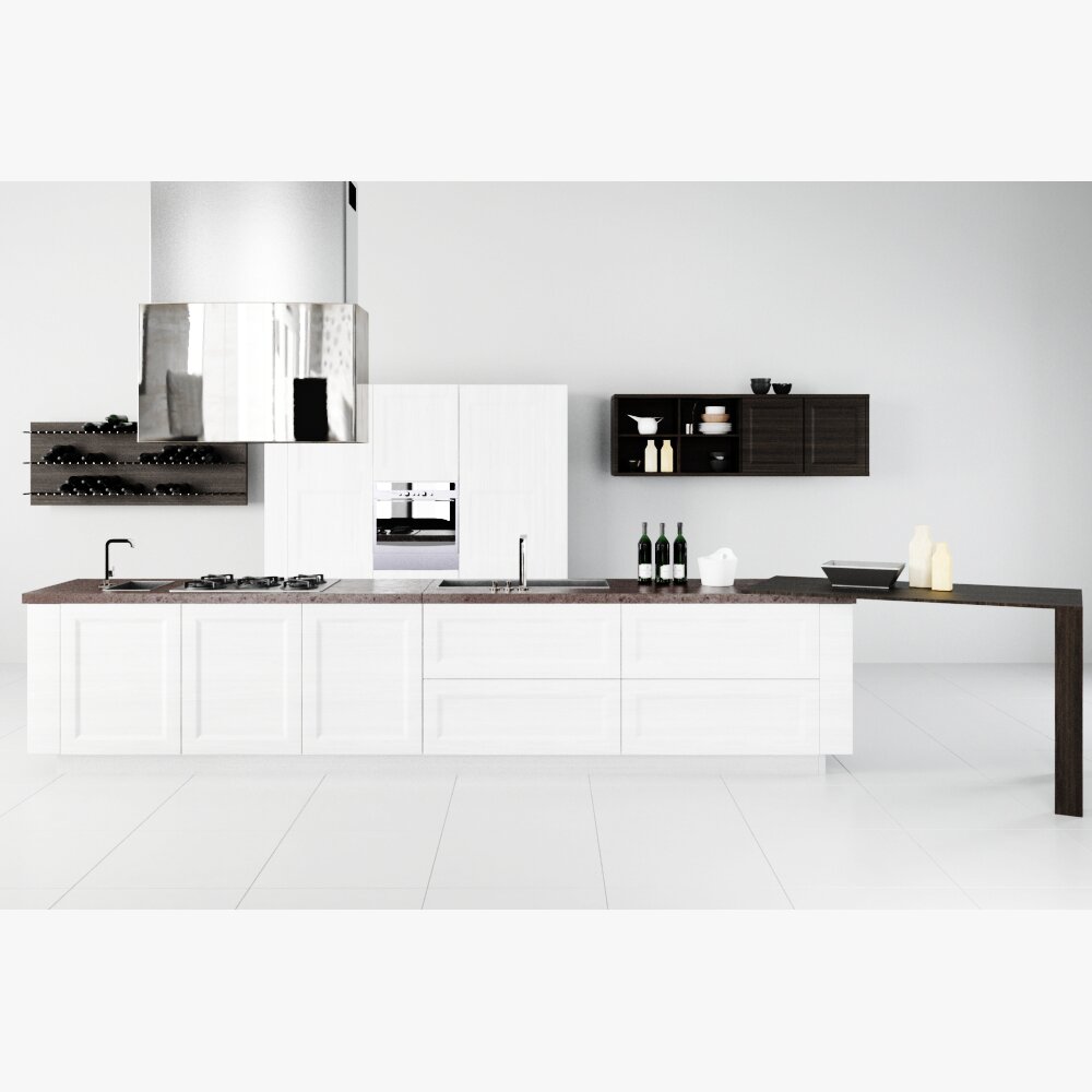 Modern Kitchen Interior 03 Modelo 3D
