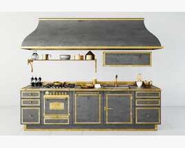 Luxury Kitchen Range Setup 3D-Modell