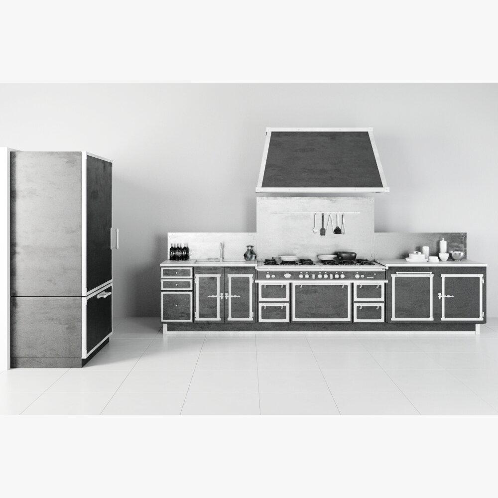 Modern Kitchen Interior Design 03 3D 모델 