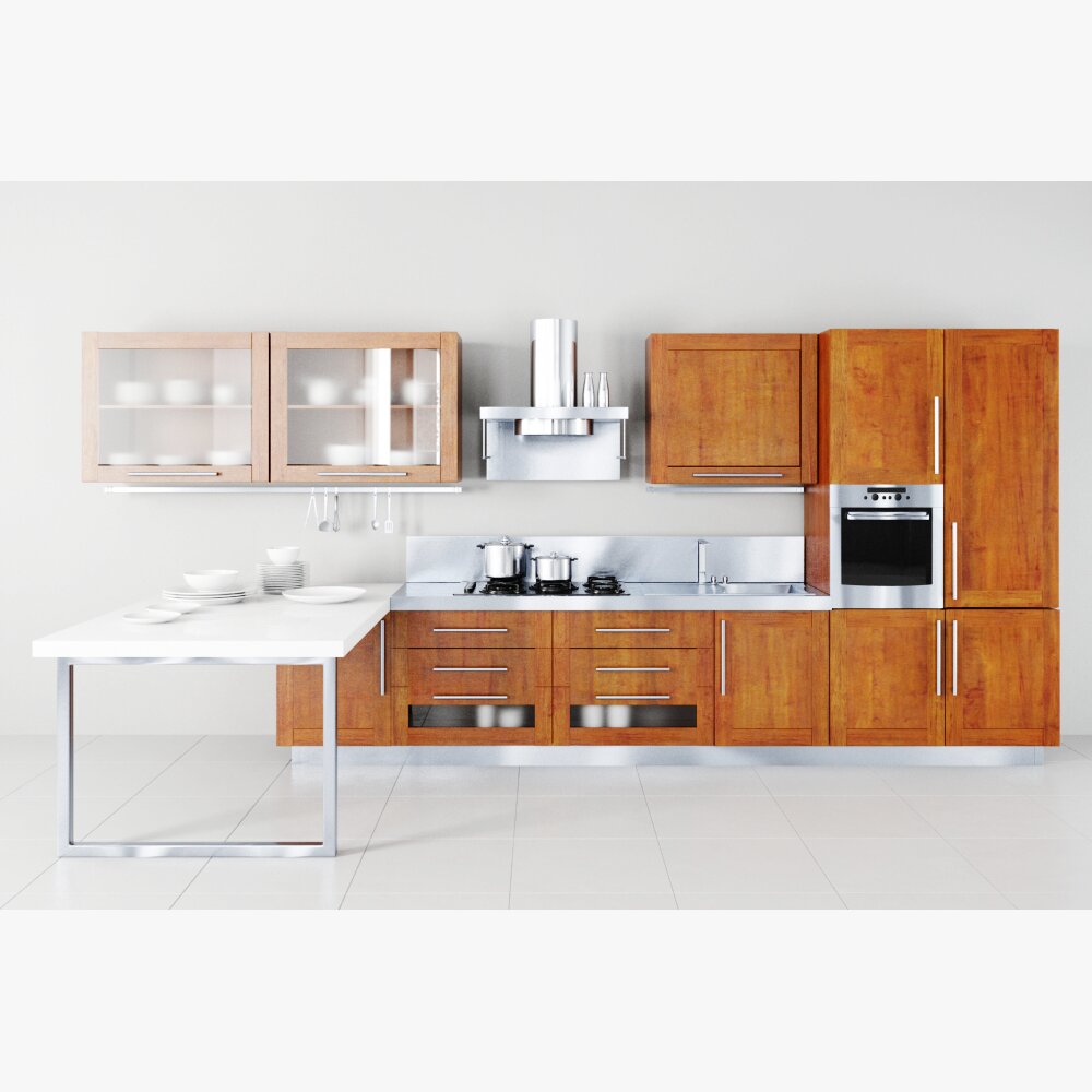 Modern Kitchen Interior Design 04 3D model
