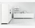 Minimalist White Kitchen Interior 3d model
