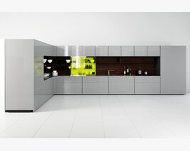 Modern Kitchen 02 3D-Modell