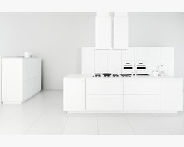 Modern Minimalist Kitchen 04 Modello 3D