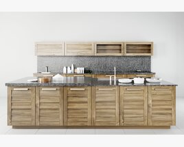 Modern Kitchen Cabinet Set 3D-Modell