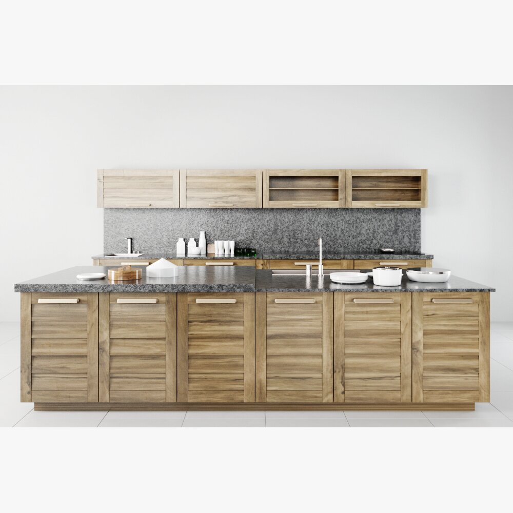Modern Kitchen Cabinet Set 3D модель