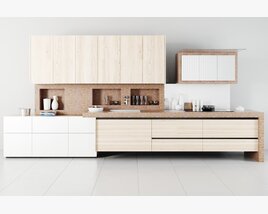 Modern Kitchen Interior 07 3D 모델 