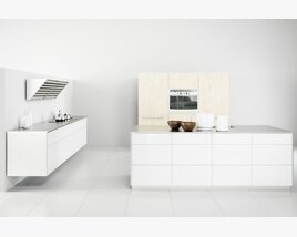 Minimalist Kitchen Interior 3D модель