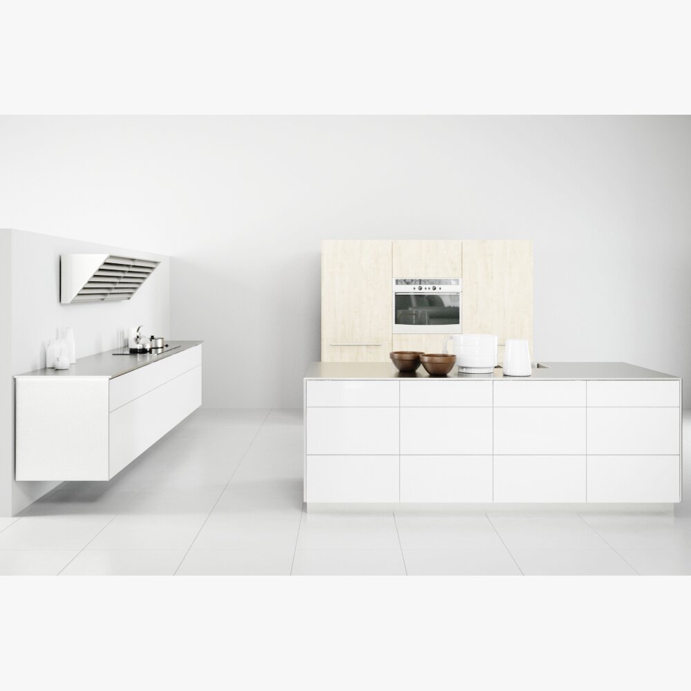 Minimalist Kitchen Interior 3D model