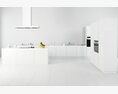 Modern White Kitchen Interior 02 Modello 3D
