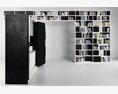 Modern Bookshelf with Hidden Doorway 3d model