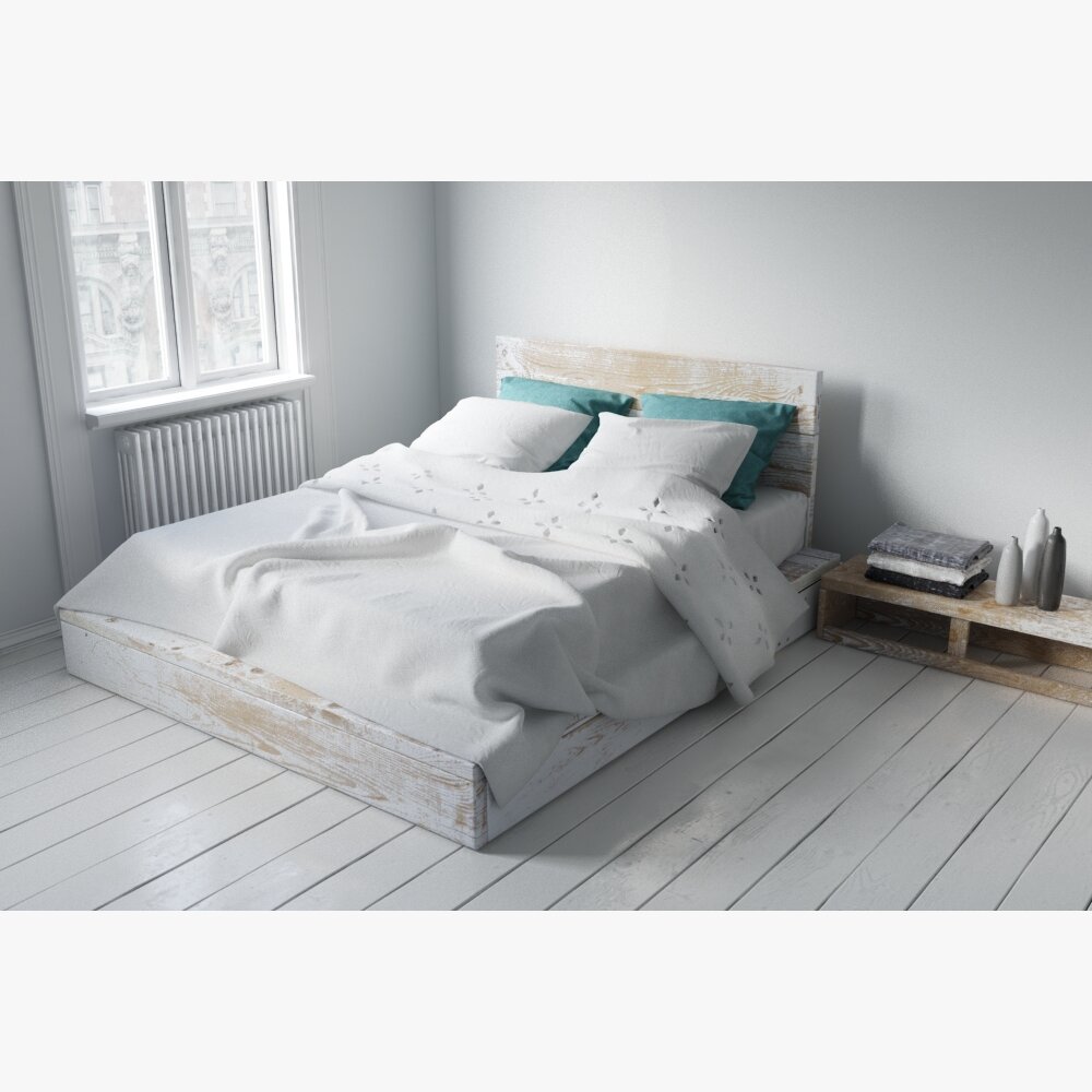 Minimalist Bedroom Design 3d model