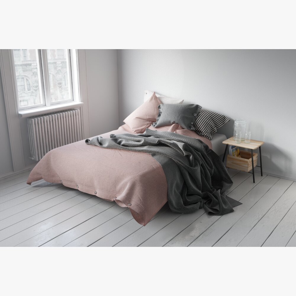 Cozy Bedroom Interior 3d model