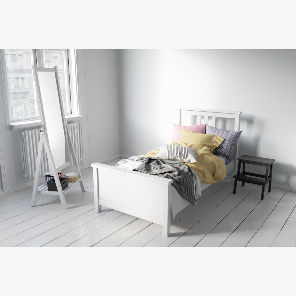 Modern Bedroom Interior 3D-Modell