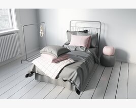 Minimalist Modern Bedroom 3D model